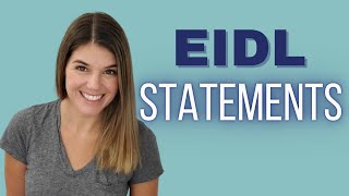 EIDL Statements  What you need to know right now [upl. by Aysa472]