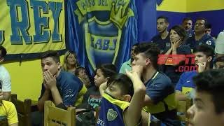 Momento en que los hinchas de Boca recibieron un impacto fuerte el gol de Juanfer Quintero para Rive [upl. by Lambert792]