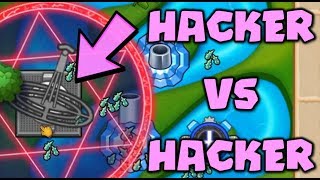 HACKER VS HACKER  These HACKED Towers Are BROKEN  Bloons TD Battles [upl. by Allenotna271]