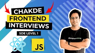 Mock interview for SDE 1 in Product based company  react js  EP  17 [upl. by Bluefield250]