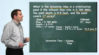 Problem Solved Detention Time Problem  Wastewater Math [upl. by Atikat573]