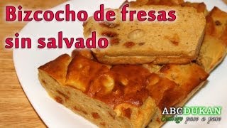 Bizcocho de fresa sin salvado Dukan  Receta Fase Ataque [upl. by Payson945]