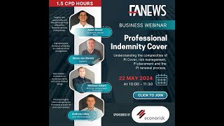 FAnews Webinar  Professional Indemnity Cover [upl. by Dew]