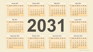 Kalender 2031 [upl. by Kerri]