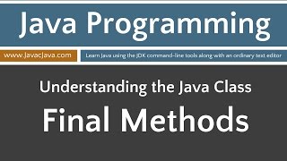 Learn Java Programming  Final Methods Tutorial [upl. by Notreve828]