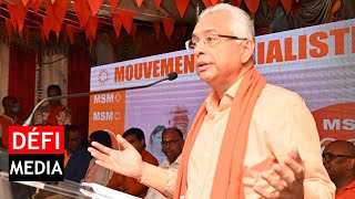 Congrès du MSM à GrandBois  Pravind Jugnauth tire à boulets rouges sur lopposition [upl. by Netsirhc]