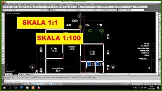 CARA MUDAH MENGATUR SKALA PADA AUTOCAD [upl. by Ecinerev]