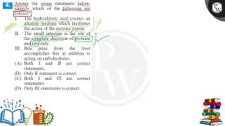 Among the given statements below identify which of the following are correct I Hydrochloric a [upl. by Agnot]