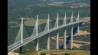 Roadtrip 2016 76  France A75 La Méridienne Viaduc de Millau  Millau Viaduct [upl. by Previdi538]