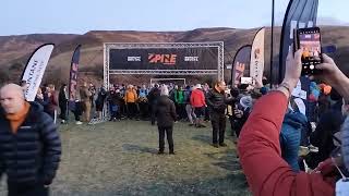 Montane winter spine race 2024 start in Edale [upl. by Eimmac]