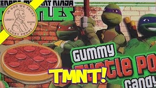 Teenage Mutant Ninja Turtles Gummy Turtle Power Candy Pizza TMNT [upl. by Neelloj]