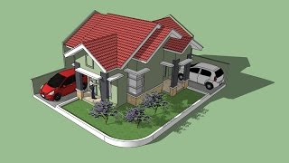 Sketchup house design for beginner [upl. by Nations]