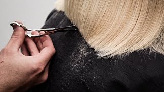 Blunt Long Bob Haircut Tutorial [upl. by Ursas]