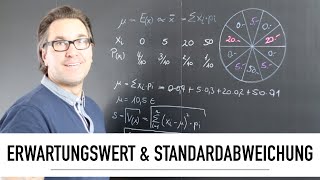 Erwartungswert amp Standardabweichung  Zufallsvariable  Wahrscheinlichkeit  Varianz [upl. by Znarf]