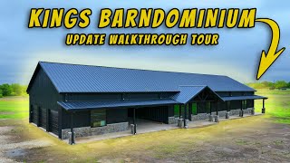 Kings Barndominium Walkthrough Update Nearing FINISH  Texas Best Construction [upl. by Htennaj]