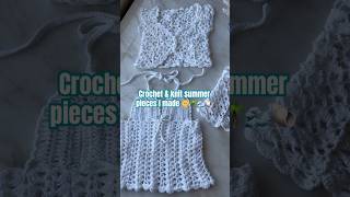 Summer crochet amp knit pieces I made 🌞 knit crochet summerfashion crochettops twopieceset [upl. by Ylle]