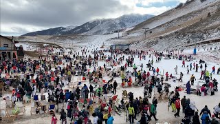 Sciare a Roccaraso 15000 presenze al giorno su Skipass Alto Sangro [upl. by Roman]