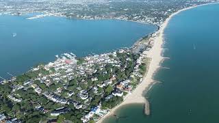 BRITISH AERIAL VIEWS SANDBANKS Poole Dorset UK [upl. by Eiramanna]