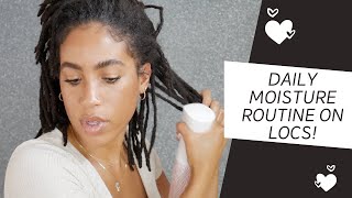 Daily Moisture Routine for Locs Please read bio for updated product info [upl. by Inaej]