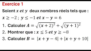 Lordre dans R  la valeur absolue  Tronc commun  Exercice très important [upl. by Arimihc]