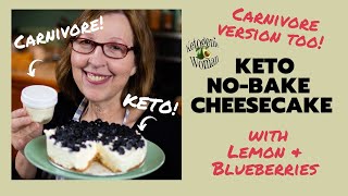 Keto No Bake Cheesecake  Carnivore Cheesecake options Celebrate Keto Blueberry Cheesecake Day [upl. by Anirb]