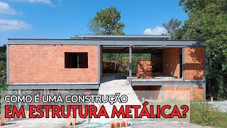 TOUR PELA OBRA DE UMA CASA EM ESTRUTURA METÃLICA  ITUPEVA SP [upl. by Pansir904]