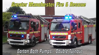 Double Turnout Greater Manchester Fire amp Rescue  Gortons Pair Turning Out [upl. by Leese82]