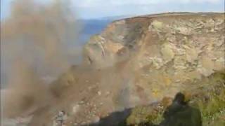 Massive Cornwall rockfall captured on video [upl. by Arabele810]