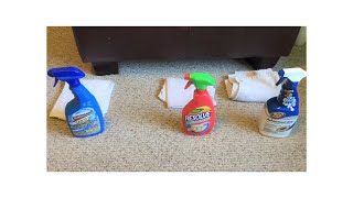 Comparing Upholstery Cleaners Cleaning A Microfiber Couch Scotchgard Resolve Zep [upl. by Ihcelek]