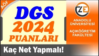 AÖF DGS 2024 Puanları  Kaç Net Yaparak Kazanırım  Dikey Geçiş Sınavı Nasıl Olacak [upl. by Casimir879]