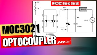 MOC3021  MOC3021 Optocoupler Circuit  MOC3021 Triac Driver Circuit [upl. by Pollack788]