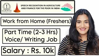 Part Time Work from Home for Undergraduates Graduates Freshers  Any Age  WFH Jobs all India [upl. by Aihtnic514]