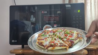 How to make pizza in LG Microwave oven with convection mode [upl. by Enidlarej987]