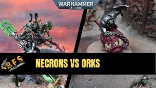 New Codex Necrons vs Orks Warhammer 40k Battle Report 10th Edition [upl. by Marie475]