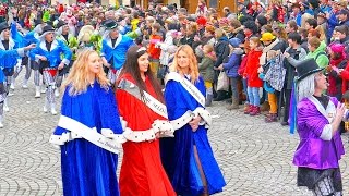 Germany carnival in Rottenburg 4K with exotic Guests from France Selestat amp Swiss Zürich [upl. by Annoyed924]