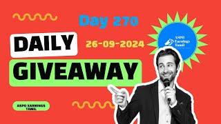 Todays Giveaway Video  Day 270  26092024  Like amp Comment to participate  ASPOearningTamil [upl. by Mazur]