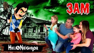 HELLO NEIGHBOR in Real Life at 3AM Hello Neighbor in the Dark OMG So Creepy Part 3 [upl. by Ilanos]