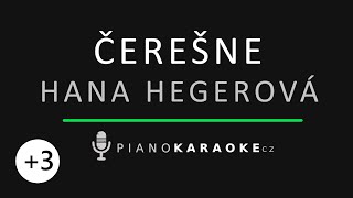 Hana Hegerová  Čerešne Vyšší tónina  Piano Karaoke Instrumental [upl. by Imis]