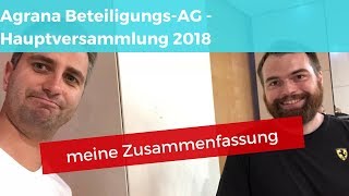 AGRANA Beteiligungs AG Hauptversammlung 2018  meine Zusammenfassung [upl. by Dralliw140]