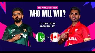 Pakistan vs Canada  T20 World Cup Live Score  Pakistan vs Canada Live Match  Pak vs Can Live [upl. by Betthel260]