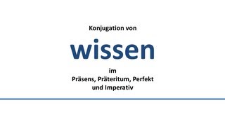 WISSEN  to know  يعرف  Konjugation deutscher VerbenConjugation of German verbs [upl. by Eelyk320]