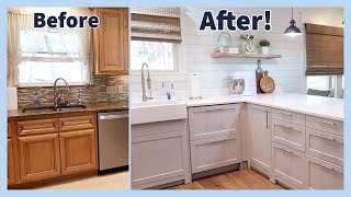 DIY Small Kitchen Remodel  Before and After Ikea Kitchen  90s Kitchen Extreme Makeover [upl. by Nissa]