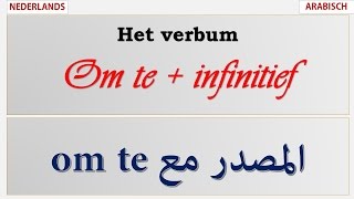 Om te  infinitief تعليم اللغة الهولندية صيغة المصدر [upl. by Yarased183]