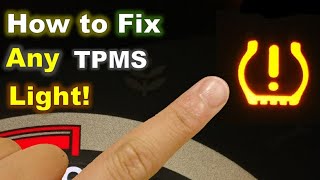 How to Fix and Reset Tire Pressure Monitoring System TPMS Warning Light Stays On or Flashing [upl. by Urbano]