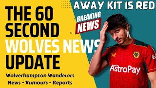 BREAKING 60 SECOND WOLVES NEWS 🚨 Away Kit Is RED [upl. by Anahoj]