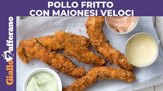 POLLO FRITTO CON MAIONESI VELOCI panatura croccante con i corn flakes [upl. by Hgielsel]