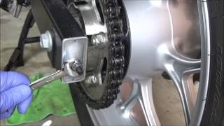 Honda NC 750X Chain Adjustment and Lube [upl. by Giselle113]