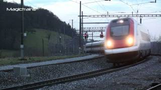 SBB Personenzüge am Bözbergtunnel mit RABe 523 Re 44 460 und ICN [upl. by Ecitsuj]