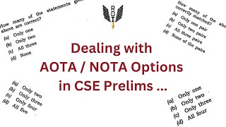 How to deal with the newer options AOTA  NOTA  Pairs in UPSC CSE Prelims prelims2025 upsc [upl. by Namialus]