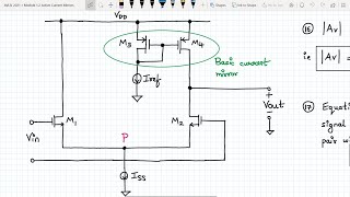 Analog VLSI Design Lecture 361 Differential amplifier with current mirror load [upl. by Rheinlander692]